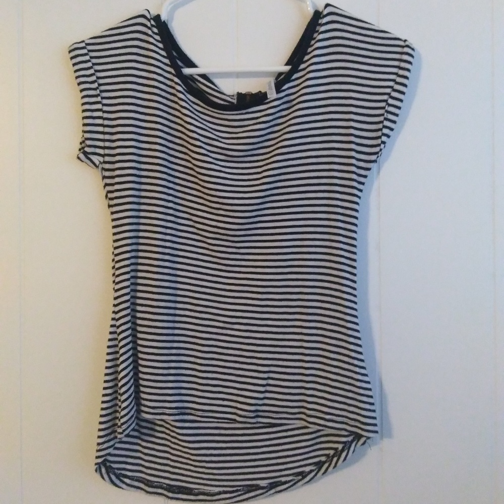 Black and White Striped Shirt